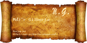 Már Gilberta névjegykártya